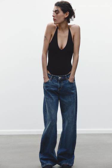 HALTER BODYSUIT - أسود الخاص بـ Zara