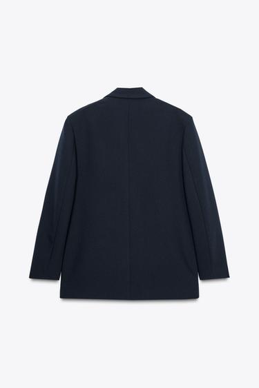 OVERSIZE BLAZER WITH SHOULDER PADS - Navy blue by Zara - Image 1