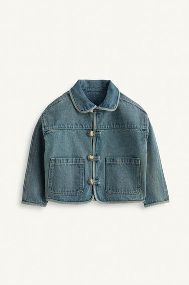 LIMITED EDITION DISTRESSED DENIM JACKET - Navy / White by Zara