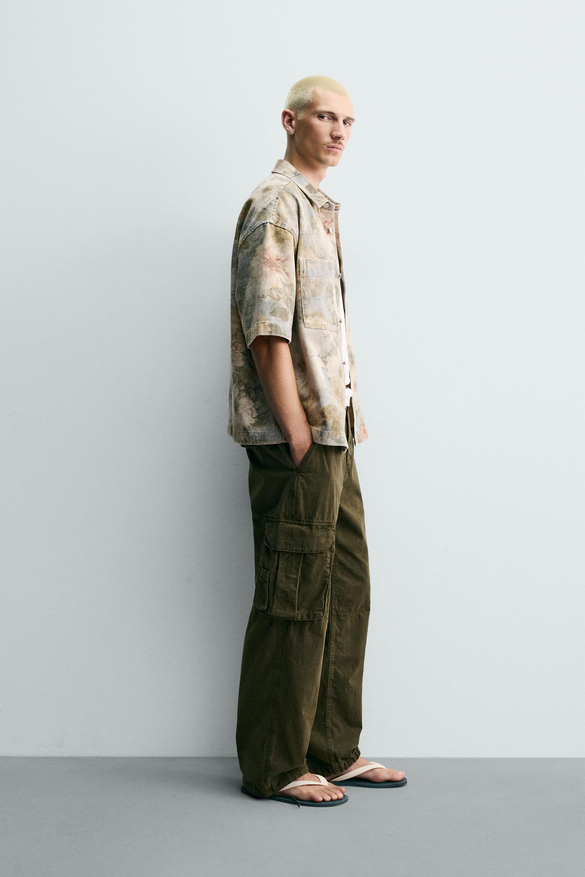 CHEMISE RELAXED FIT IMPRIMÉ FLEURI DÉLAVÉ