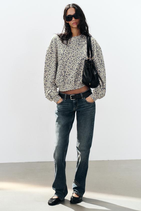 Zara ANIMAL PRINT SWEATSHIRT - Leopard - Image 0