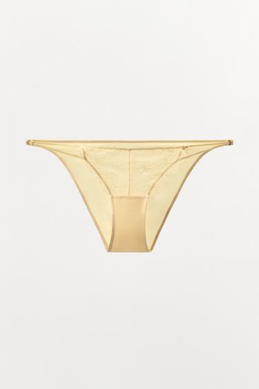 CLASSIC LACE BRIEFS - Yellow by Zara - Image 2