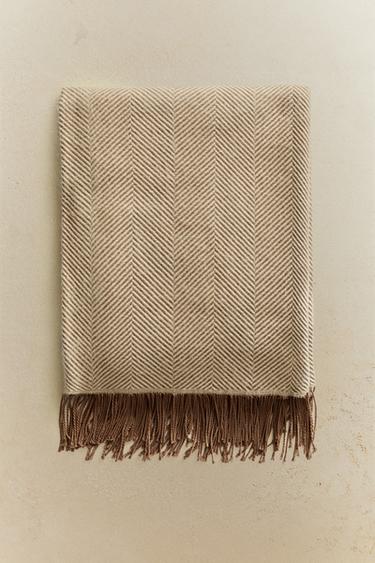 STRIPED THROW - Beige by Zara - Image 5
