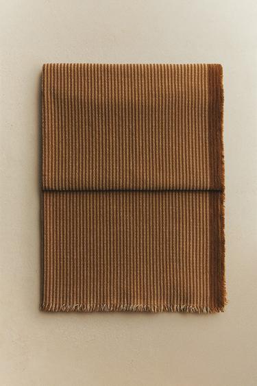 STRIPED CHENILLE THROW - Mustard by Zara - Image 4