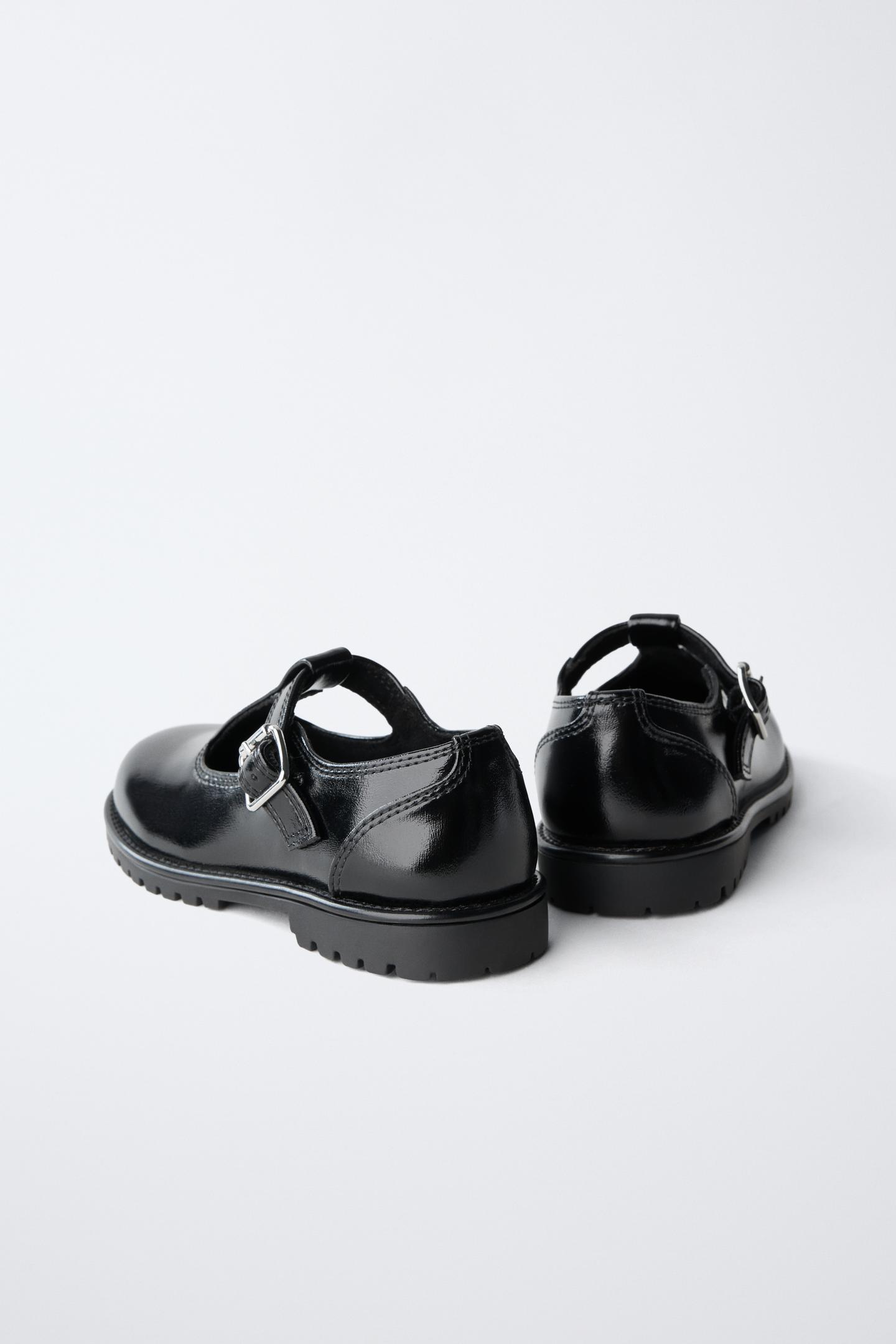 Обувь Zara T-STRAP Shoes для детей, цвет: Чёрный — фото 5