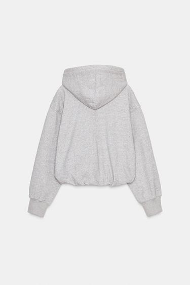 BALLOON HEM HOODIE - Grey marl by Zara - Image 8