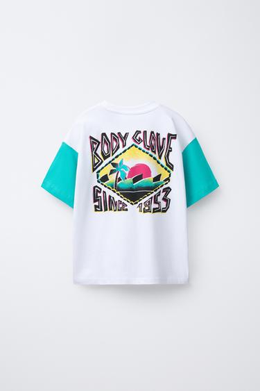 ZARA X BODY GLOVE ® CONTRAST SLEEVE T-SHIRT - White by Zara - Image 1