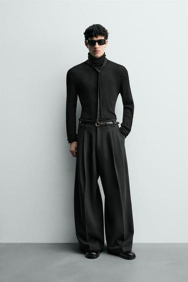 LIGHTWEIGHT RIBBED JUMPER - Black by Zara