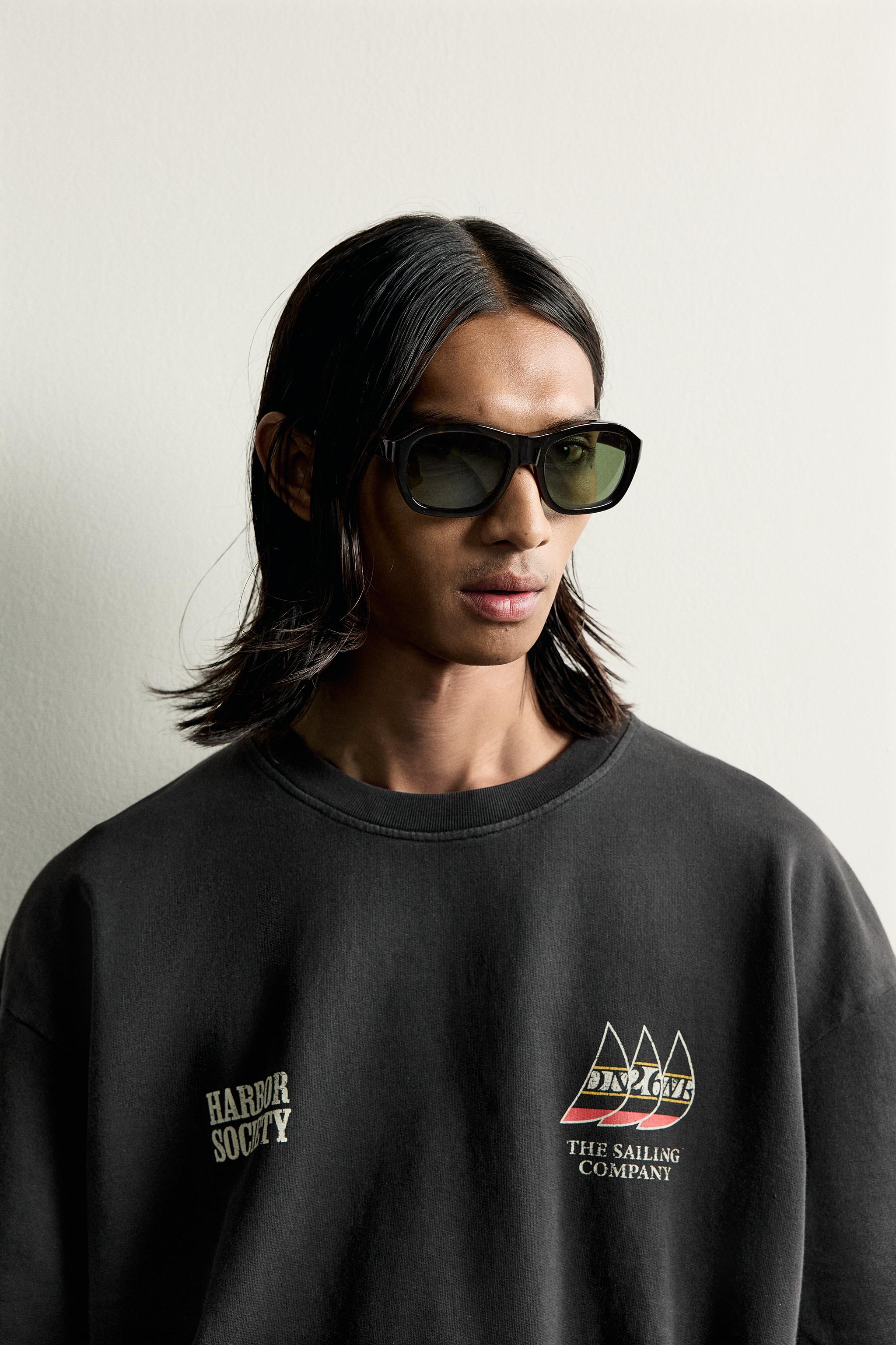 Мужские худи Zara WASHED NAUTICAL PRINT SWEATSHIRT — фото 6