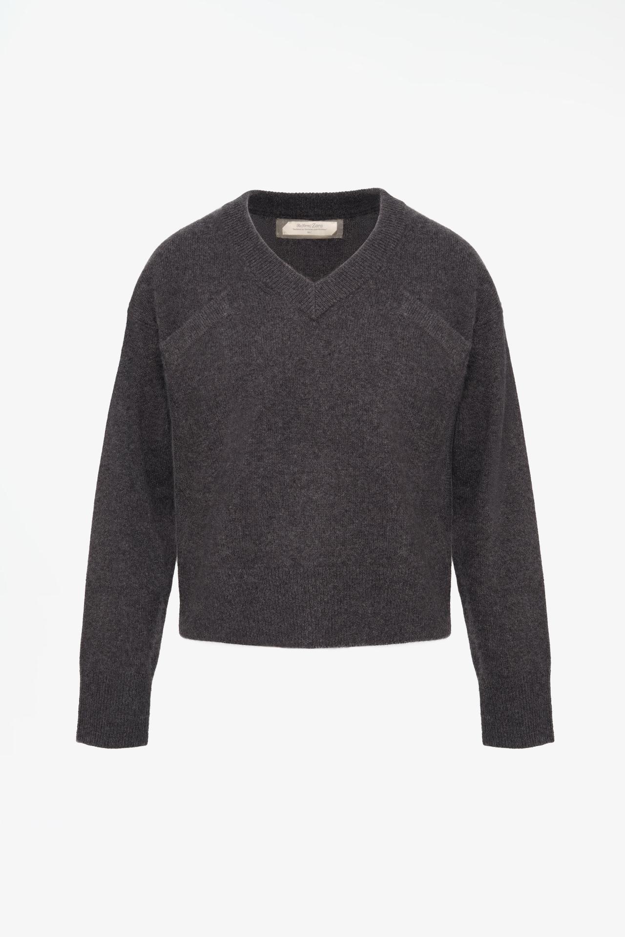 LIMITED EDITION 100% CASHMERE SWEATER — Anthracite grey