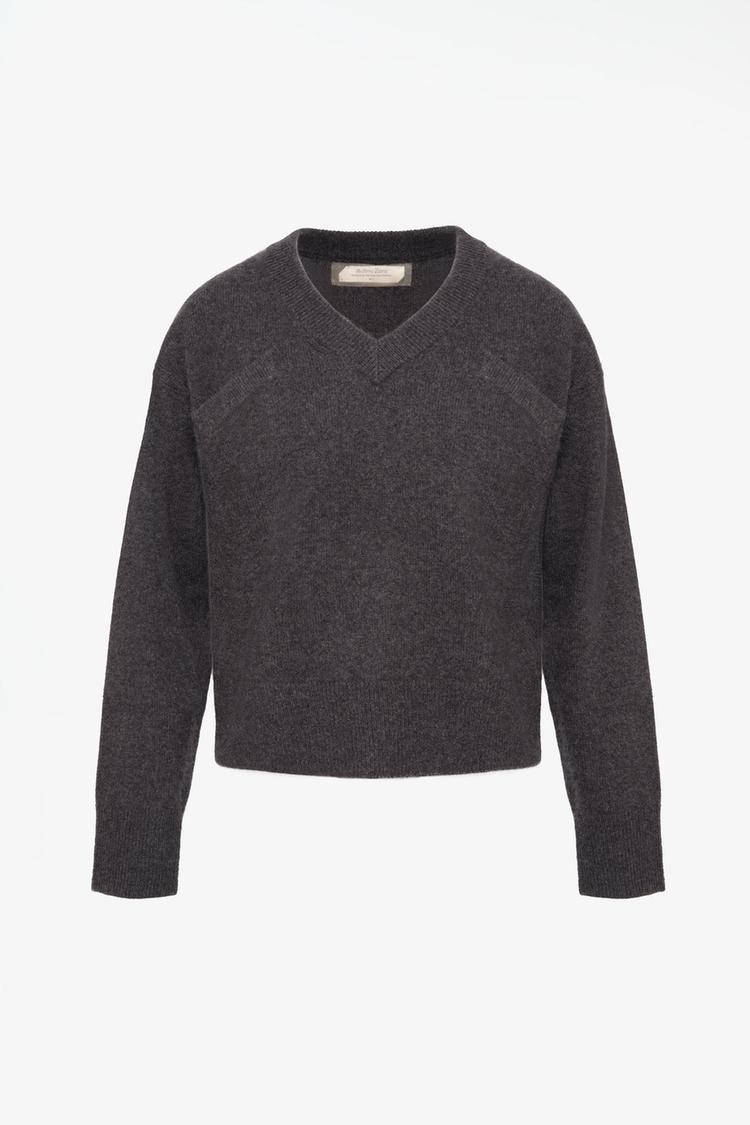 LIMITED EDITION 100% CASHMERE SWEATER — Anthracite grey