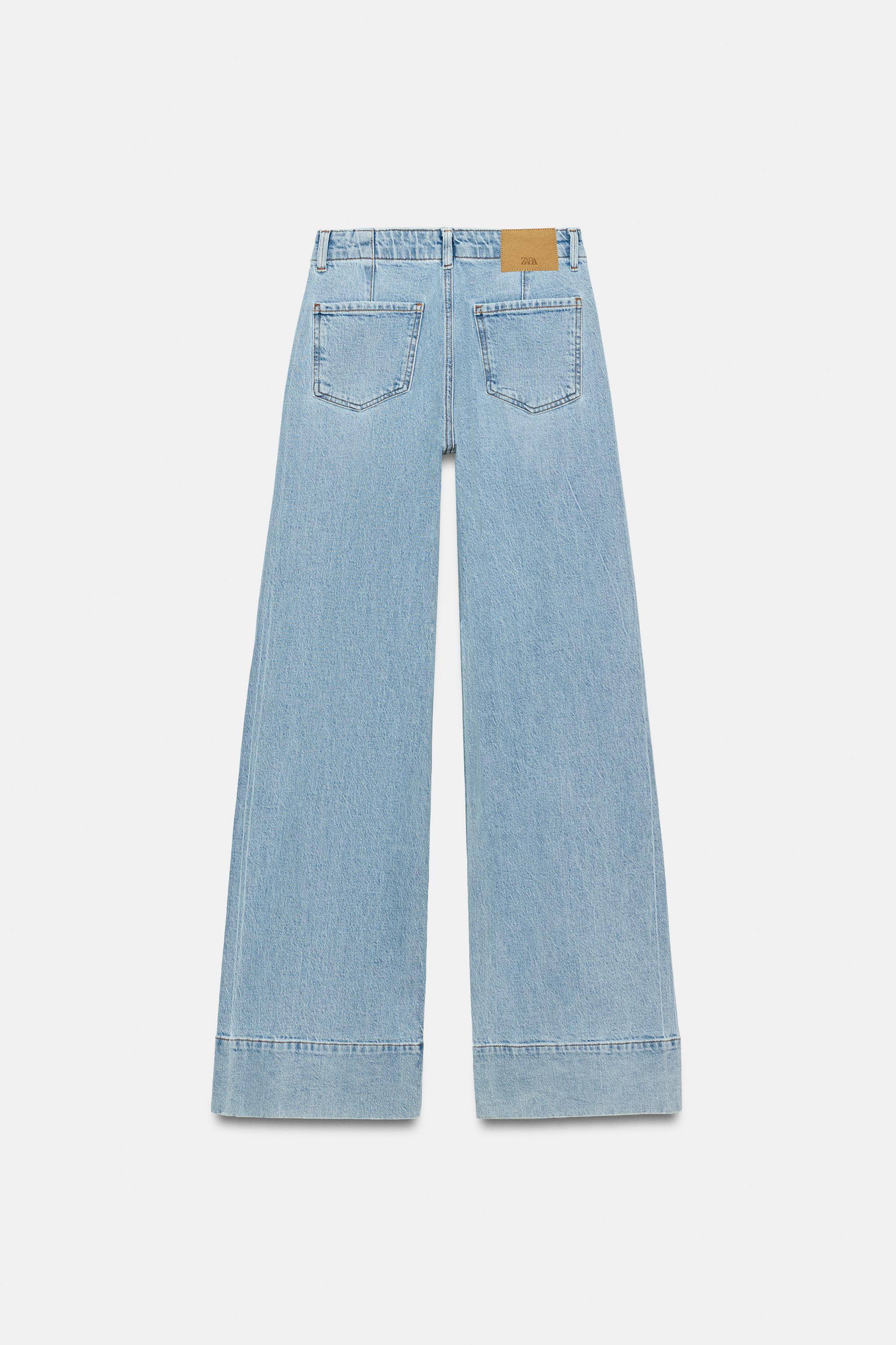 Z1975 ハイウエストワイドレッグデニムパンツ - ライトブルー | ZARA