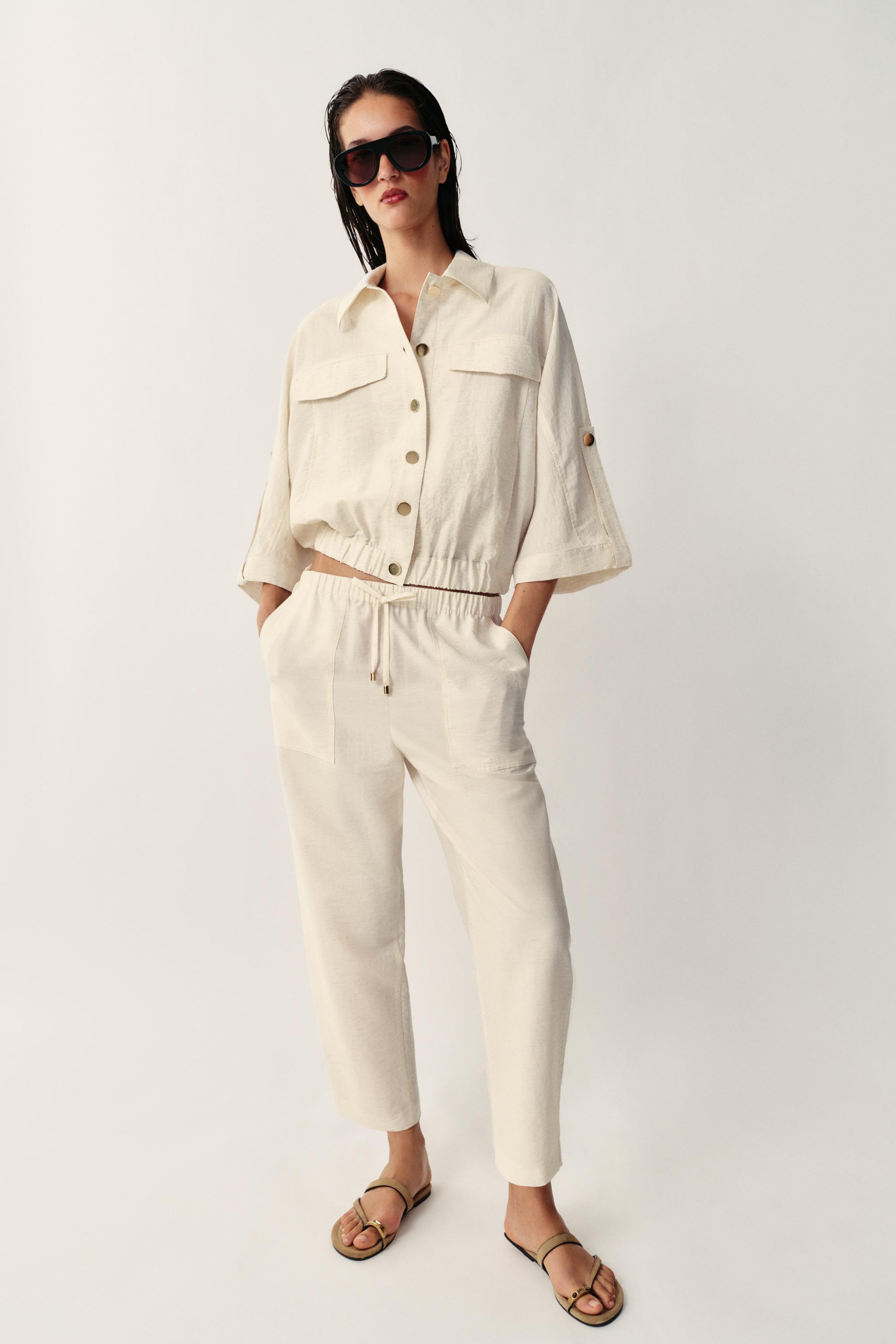 Женские брюки Zara ELASTIC WAISTBAND PANTS