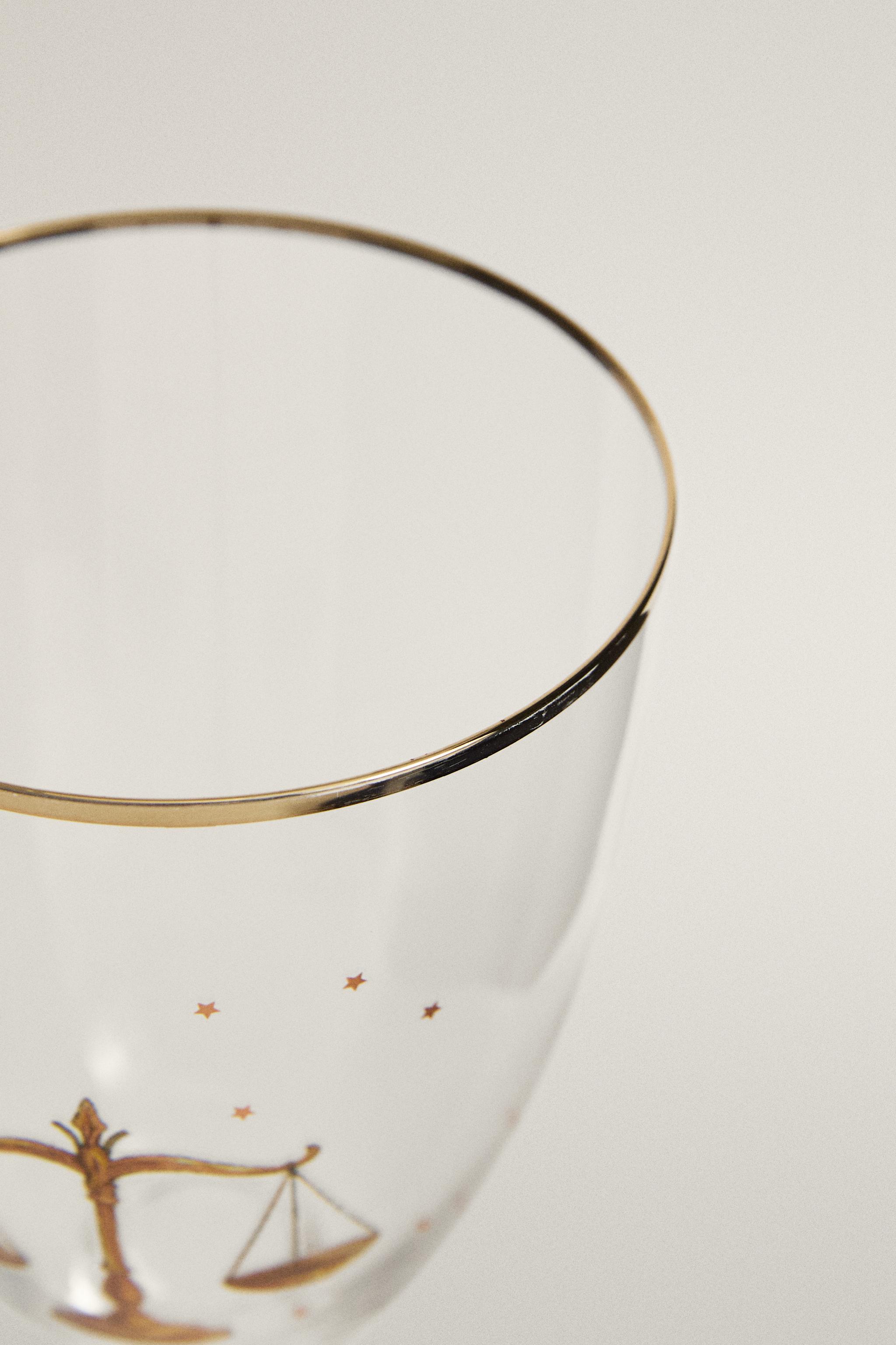 LIBRA ZODIAC GLASS | MARISA BERENSON — Transparent