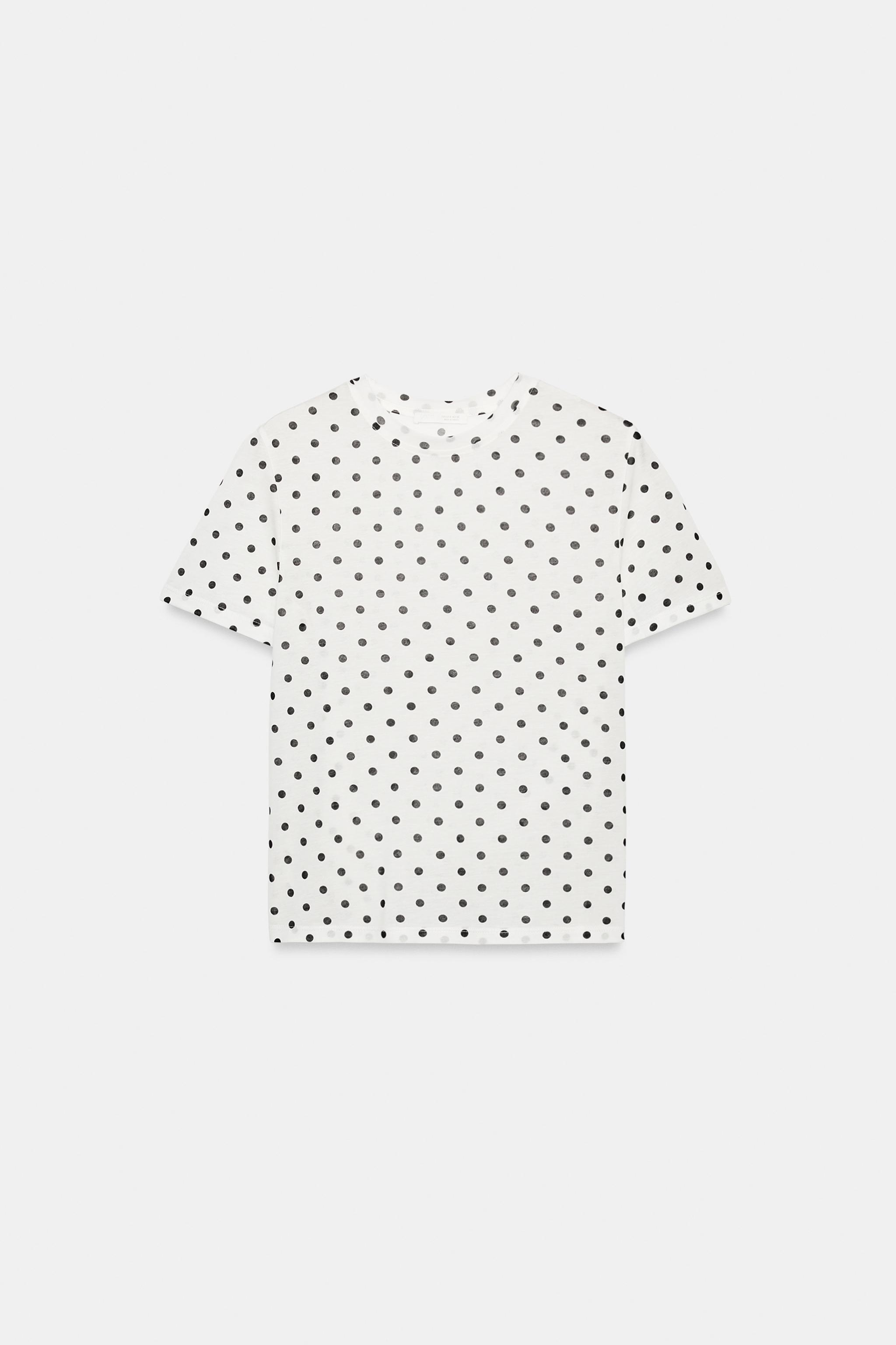 SHORT SLEEVE POLKA DOT T-SHIRT