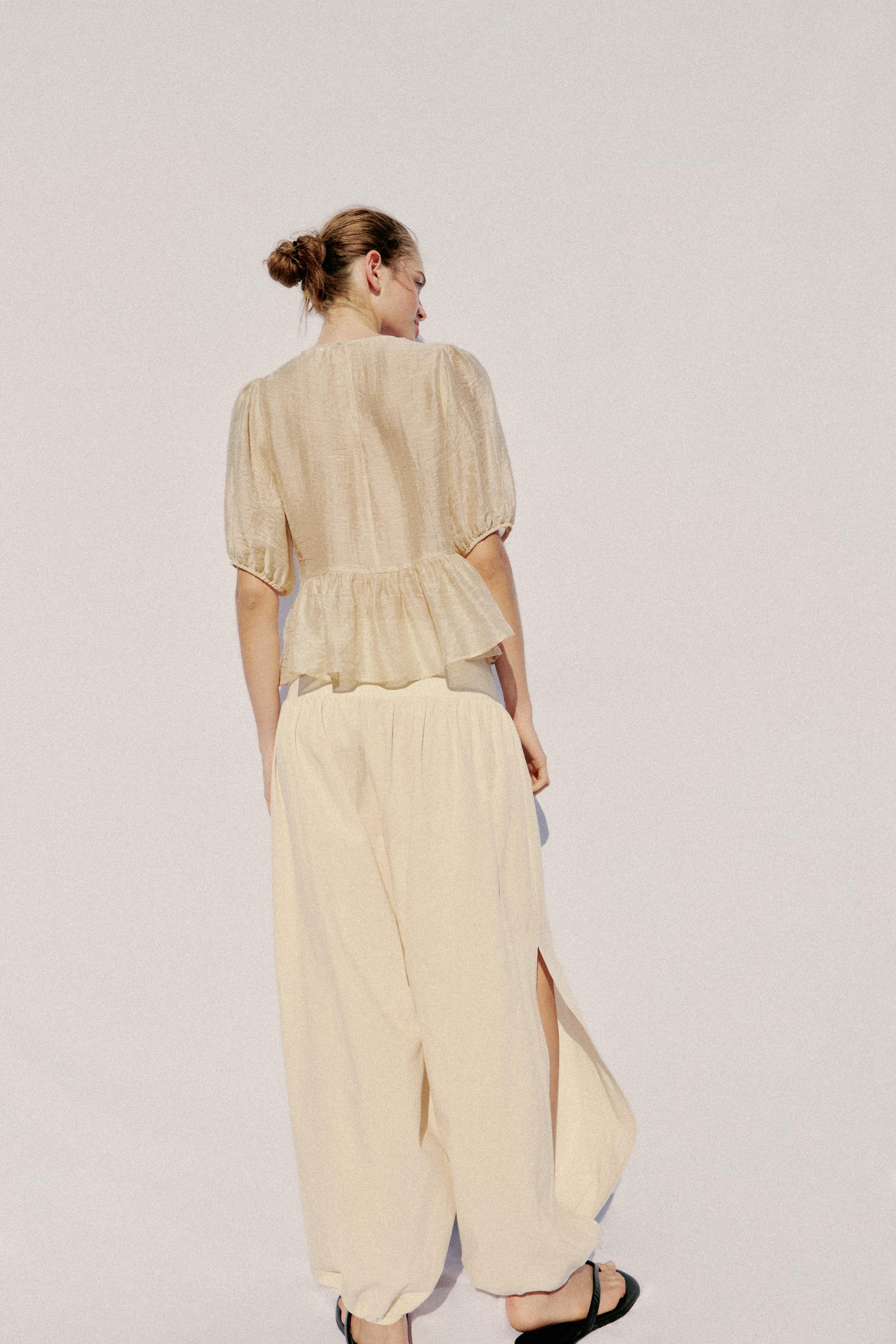 Zara KROŞE DETAYLI TOP görsel 5