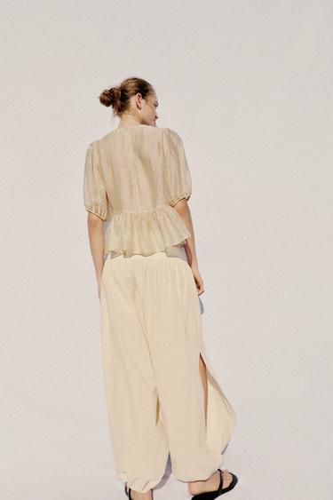 TOP BIMATIÈRE CROCHET - Écru de Zara - Image 4