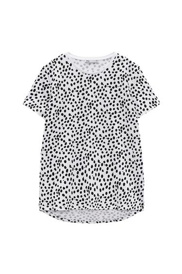 BASIC T-SHIRT WITH ASYMMETRIC HEM