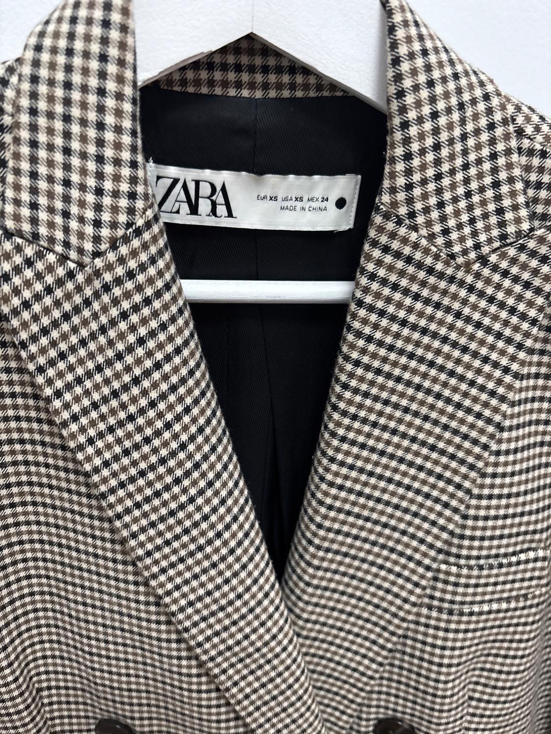 DOUBLE-BREASTED CHECK BLAZER - Image 3