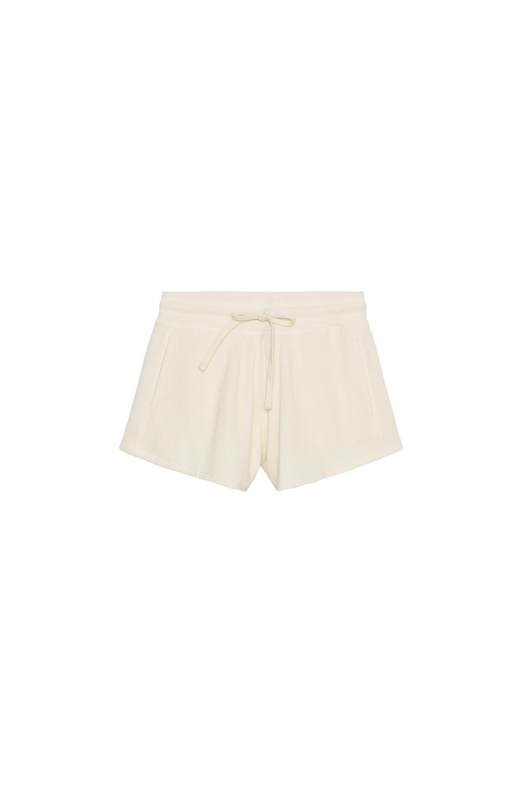 COTTON WAFFLE-KNIT SHORTS
