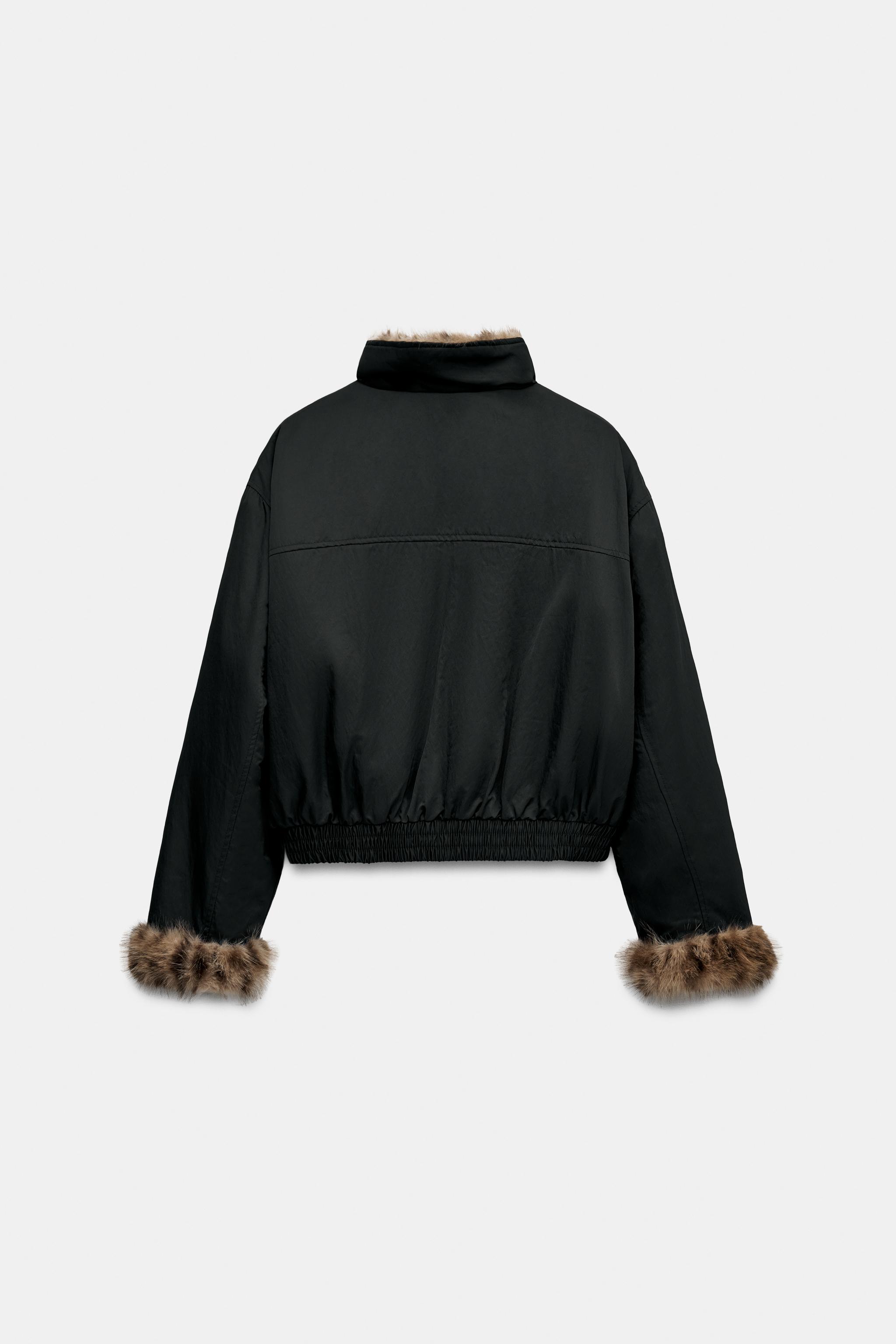 REVERSIBLE FAUX FUR JACKET