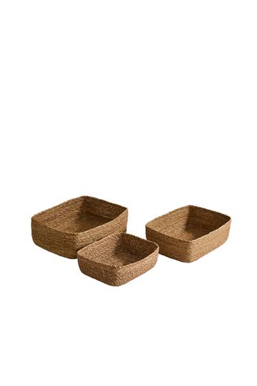 Zara RECTANGULAR BASKETS - Light beige