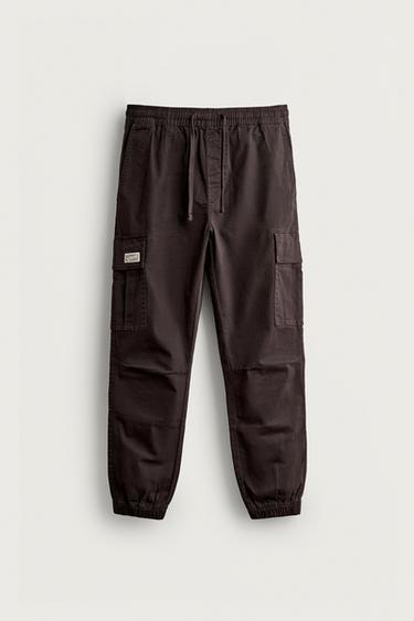 PANTALÓN CARGO SLIM FIT - Marrón de Zara