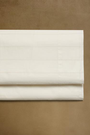 STRIPED FLAT SHEET - Oyster-white by Zara - Image 5