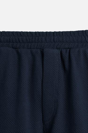 TEXTURED RELAXED FIT BERMUDA SHORTS - Navy blue by Zara - Image 7
