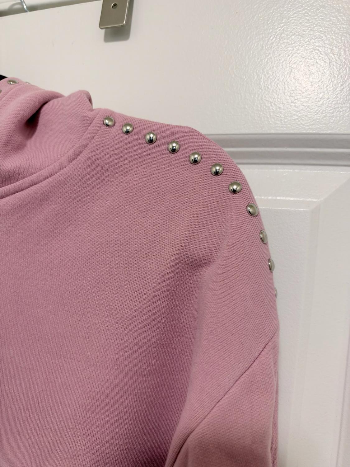 STUDDED HOODIE SWEATSHIRT - Image 2