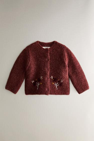 Zara CHILDREN’S ALPACA CARDIGAN - Brick - Image 0