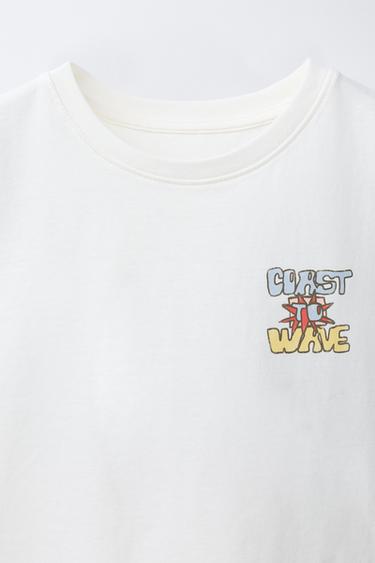 T-SHIRT IMPRIMÉ - Blanc de Zara - Image 2