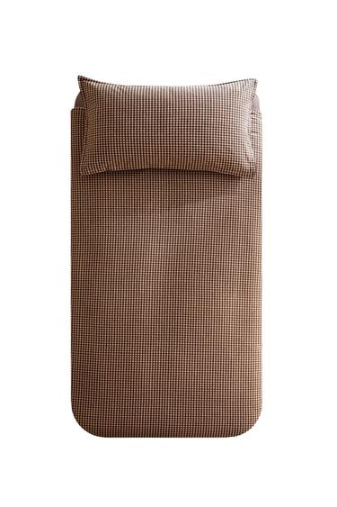 CHILDREN'S GINGHAM FLANNEL DUVET COVER - Pink by Zara