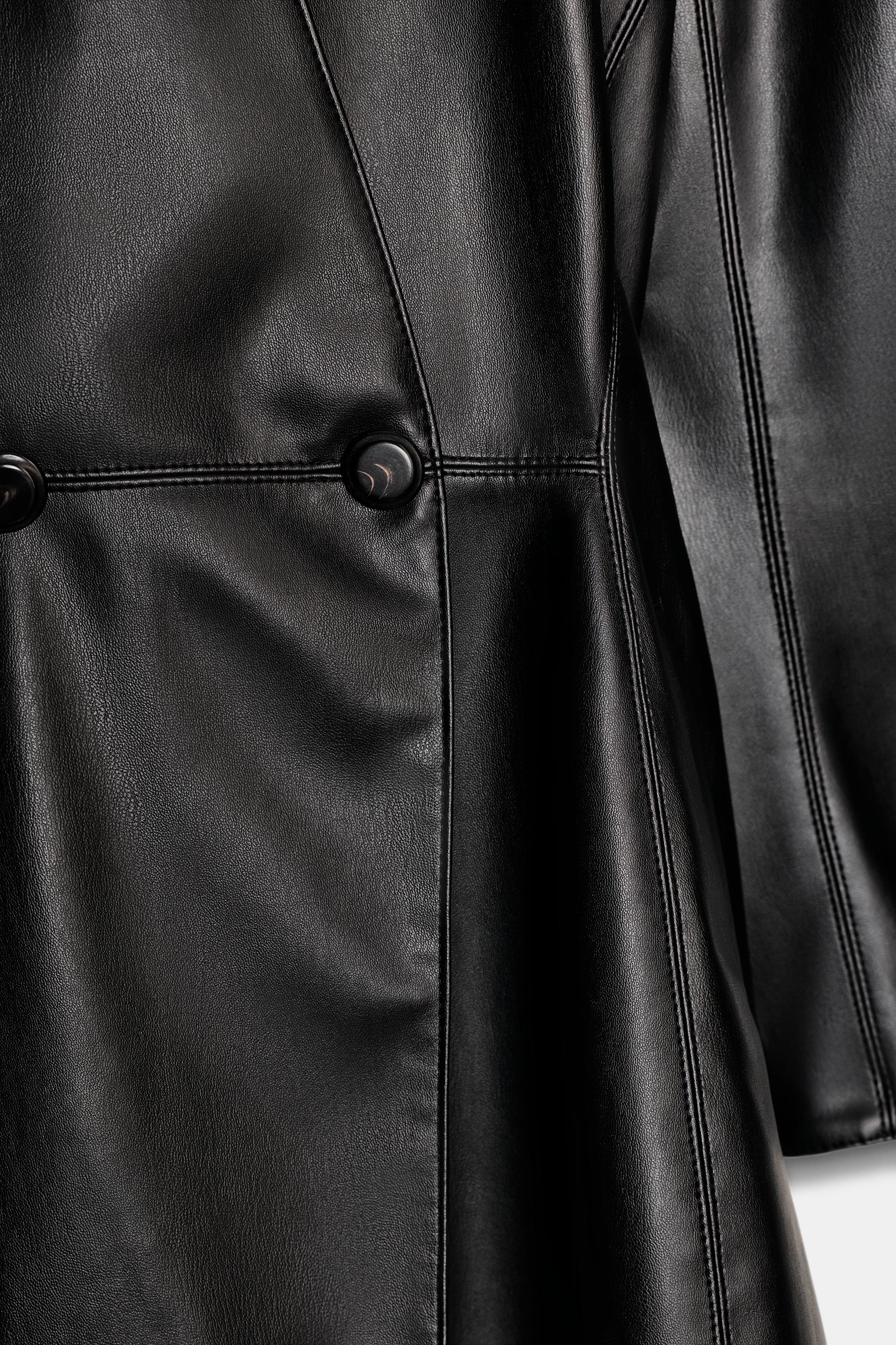 SUNI DERİ VÜCUDA OTURAN BLAZER - Görsel 8