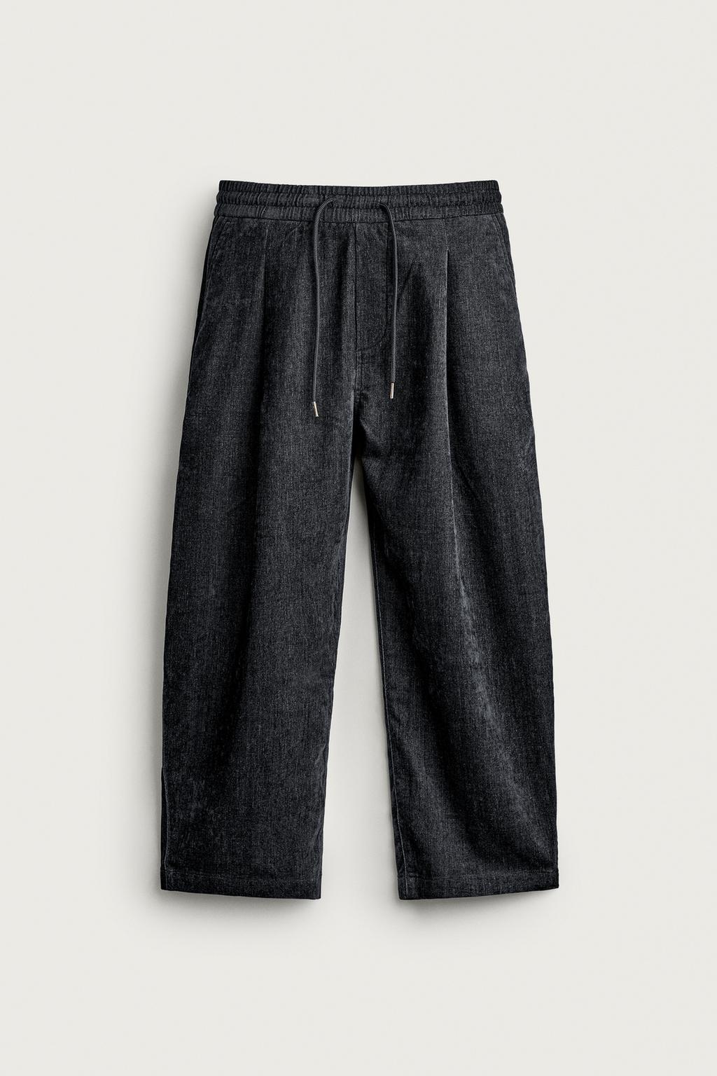SOFT IRREGULAR WASHED EFFECT TROUSERS