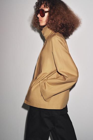 ZW COLLECTION COTTON OVERSHIRT - Caramel by Zara - Image 1