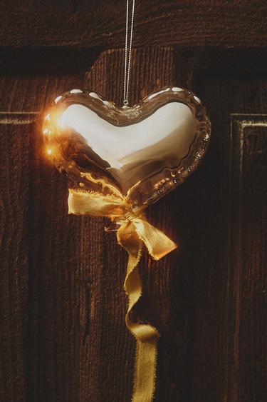 HEART BALLOON CHRISTMAS TREE DECORATION - Silver by Zara - Image 4