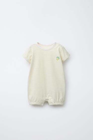 TWO-PACK OF LEMON SLEEPSUITS - Ecru by Zara - Image 1