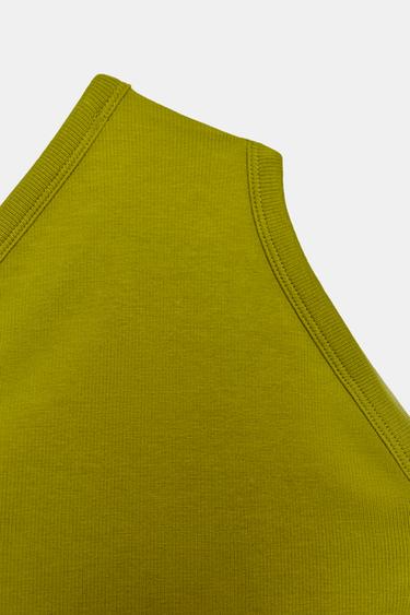 BODY ASYMÉTRIQUE - Vert huile de Zara - Image 5