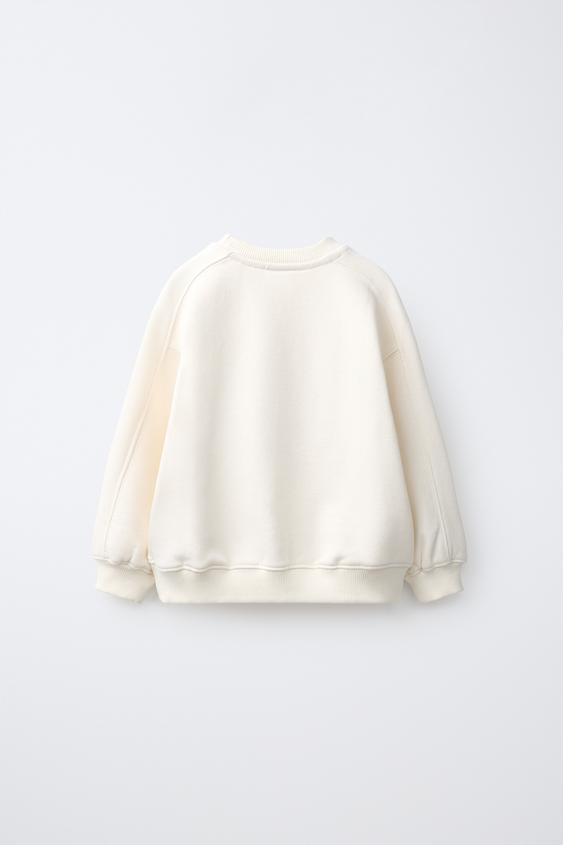 SWEAT À IMPRIMÉ OURS - Écru de Zara - Image 1