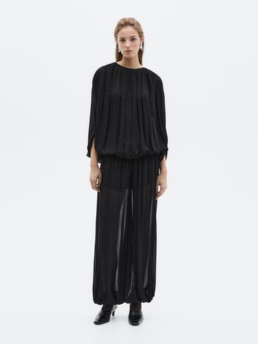 Zara Flowing balloon blouse - Limited - Black - Image 0