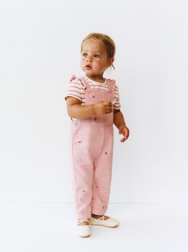 PETO SARGA FLORES BORDADAS - Rosa de Zara