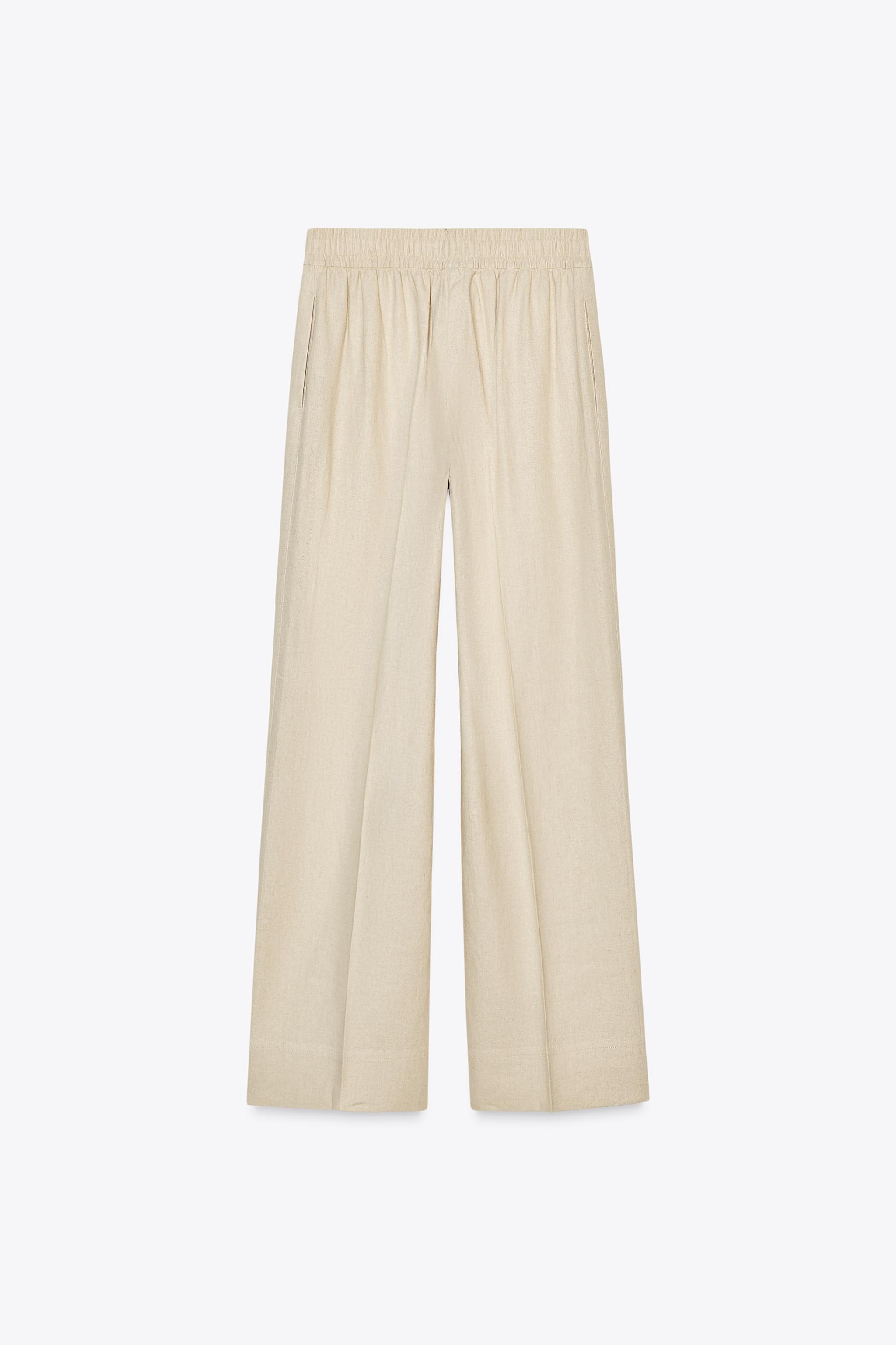 【ZARA】ワイドレッグ リネンブレンド パンツ 8372/306/507 08372306052-e2.jpg?ts=