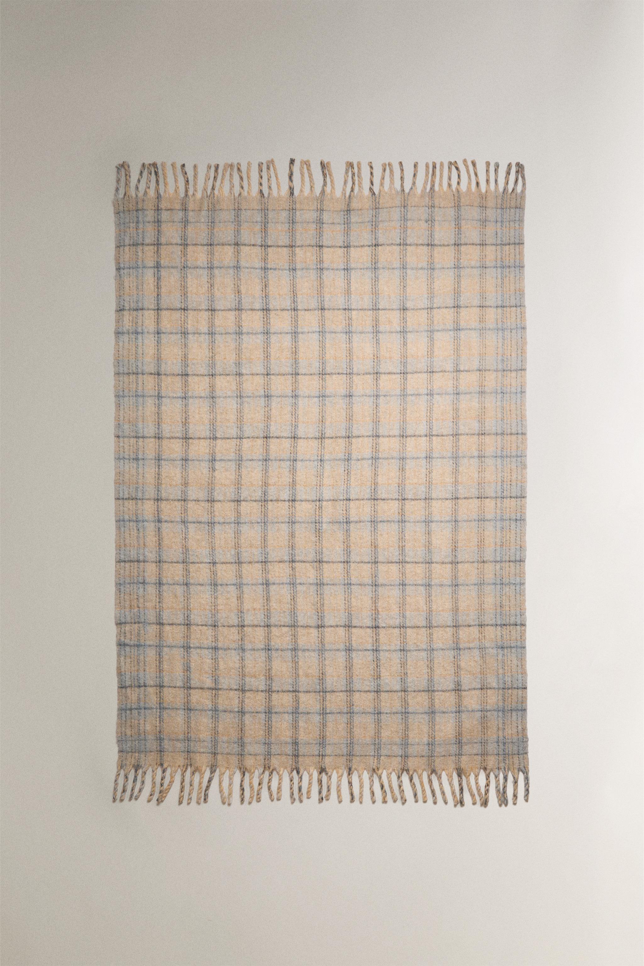 チェックブランケット - グレー | ZARA Japan / 日本