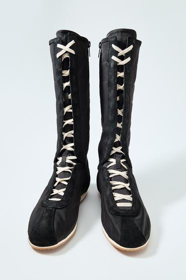 Zara 織物運動靴 - 黑色