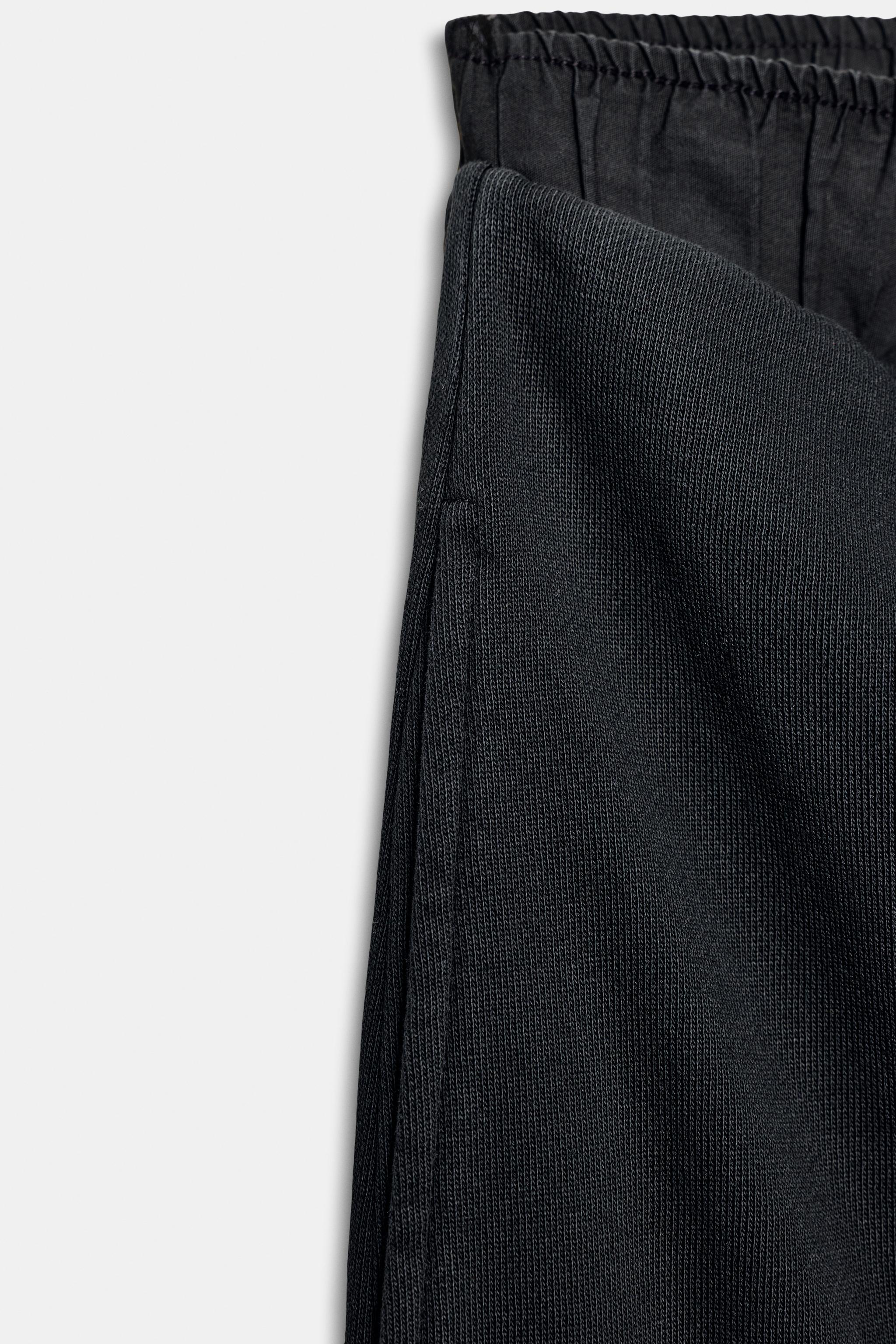 WASHED EFFECT COMBINATION PANTS - Charcoal | ZARA United States