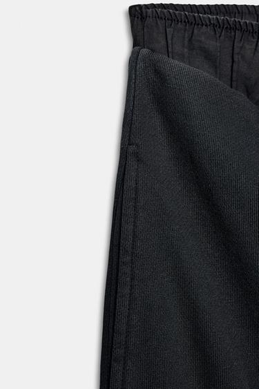 PANTALON COMBINÉ EFFET DÉLAVÉ - Charbon de Zara - Image 7