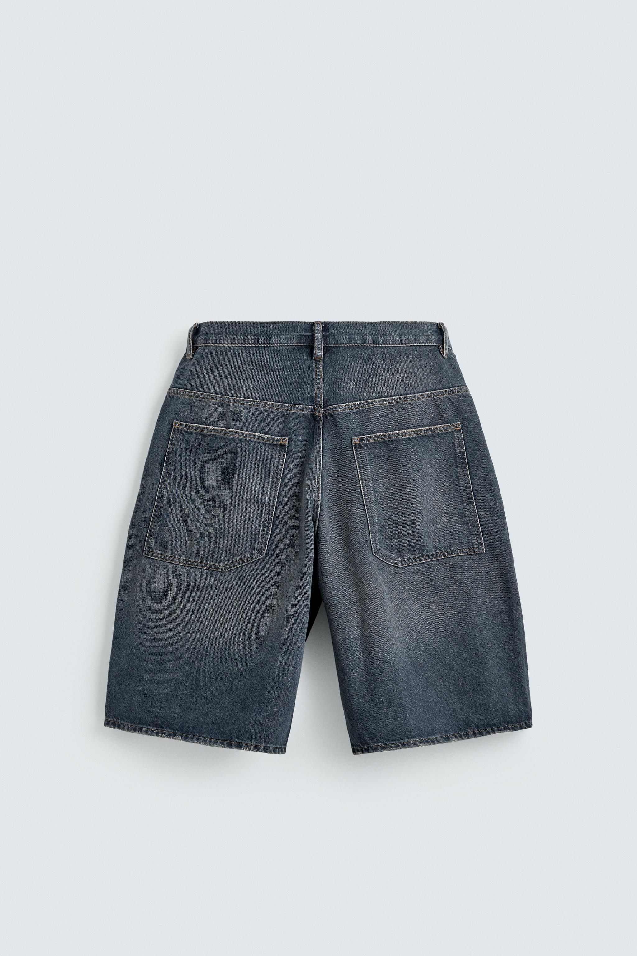 バギーフィットデニムバミューダパンツ - ブルー | ZARA Japan / 日本