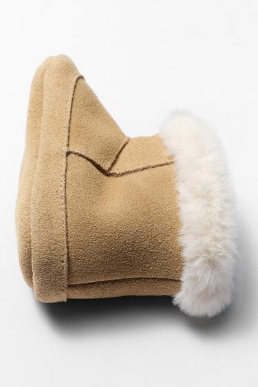LINED BOOTS - Brown by Zara