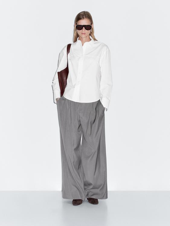 100% cotton shirt with seam detail